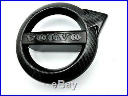 Volvo XC90 Black Carbon Fiber Front Grille Emblem OEM Badge Logo S90 V90 XC40