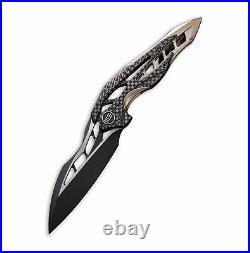 WE KNIFE Arrakis 906CF-B Black M390 Carbon Fiber & Bronze Titanium with Free Knife
