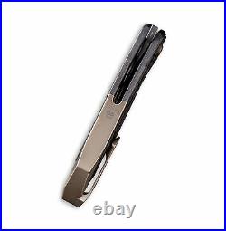 WE KNIFE Arrakis 906CF-B Black M390 Carbon Fiber & Bronze Titanium with Free Knife