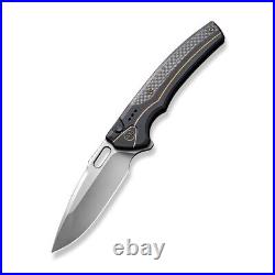 WE Knives Exciton Button Lock 22038A-1 Black Titanium Carbon Fiber 1/205 Knife
