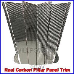WPS 8x Real Gloss Carbon Fiber Window Pillar Panel Trim Cover Fits 18-23 Camry