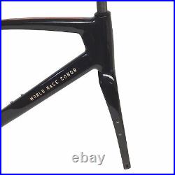 World Race Conor Eolian Gravel Bike Carbon Fiber Frame Fork 700c Black 54cm