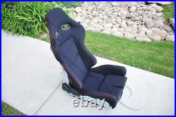 Yellow Carbon Fiber Low Max Style Cloth Red Stitching Racing Seat with Slider
