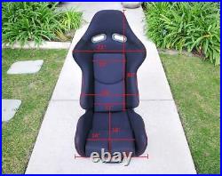 Yellow Carbon Fiber Low Max Style Cloth Red Stitching Racing Seat with Slider